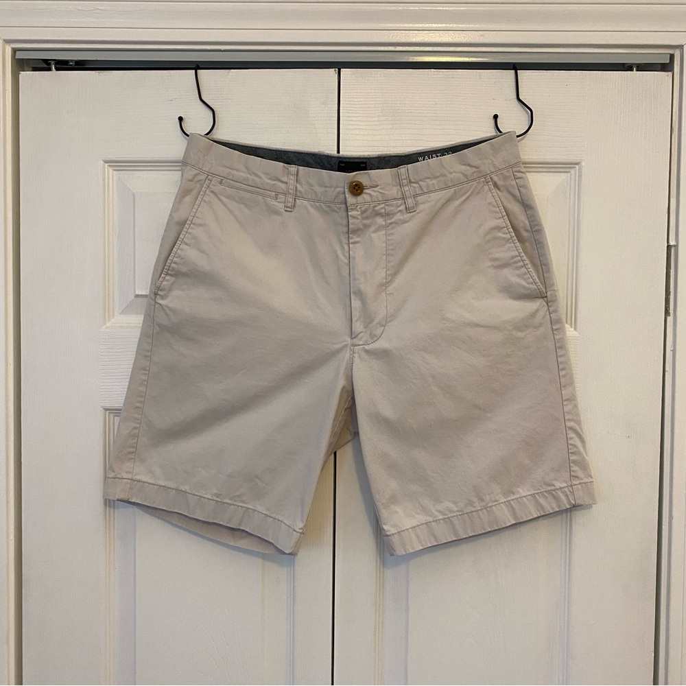J. Crew Stone White Flat Front Shorts Versatile Summer Essential